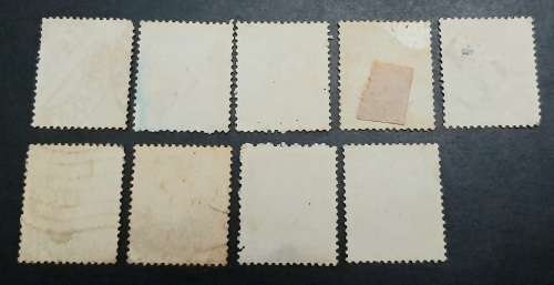 ** 1944 Italian Social Republic 1 Lire Stamps x9 (USED).**