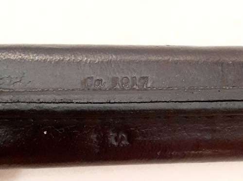 ** RARE : British Pattern 1903 Sanderson Bayonet w/ Scabbard & Frog (45 cm).**