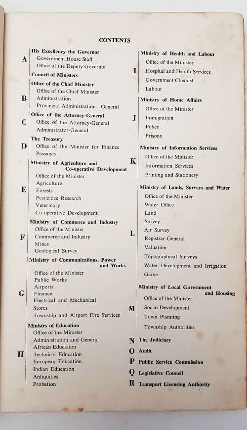 Rare 1961 Tanganyika Confidential Colonial Administration Staff List Guide