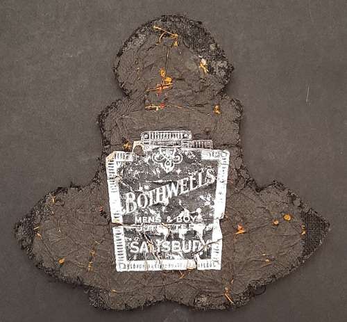 ** WW1 British Royal Artillery Bullion Regimental Badge (Made in Rhodesia).**