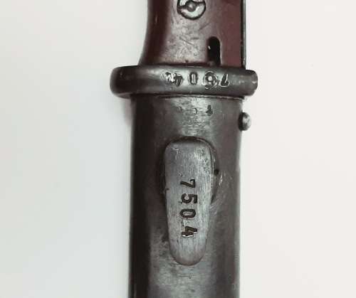WW2 German K98 Bayonet with Scabbard and Leather Frog by F.W. Holler, Solingen