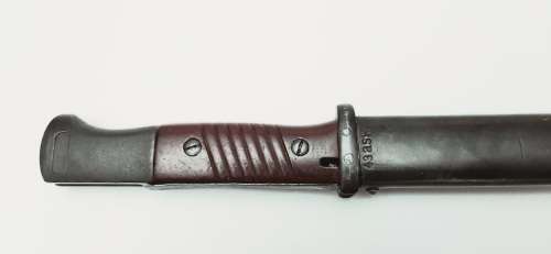 WW2 German K98 Bayonet with Scabbard and Leather Frog by F.W. Holler, Solingen