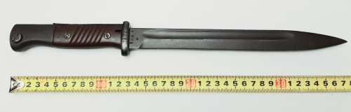 WW2 German K98 Bayonet with Scabbard and Leather Frog by F.W. Holler, Solingen
