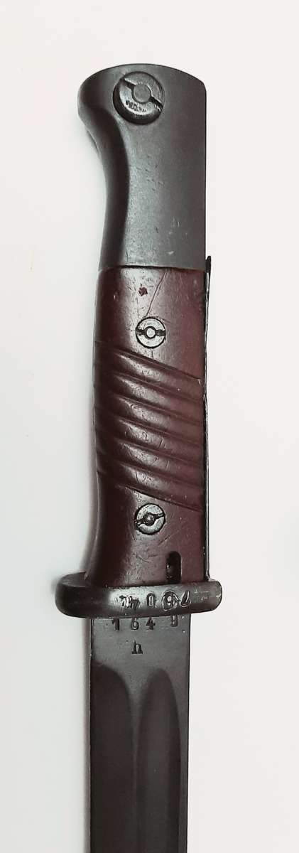 WW2 German K98 Bayonet with Scabbard and Leather Frog by F.W. Holler, Solingen