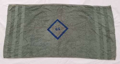 **Rhodesian Bush War: Rhodesian Army issue Green Towel (1m x 0.5m) #3.**