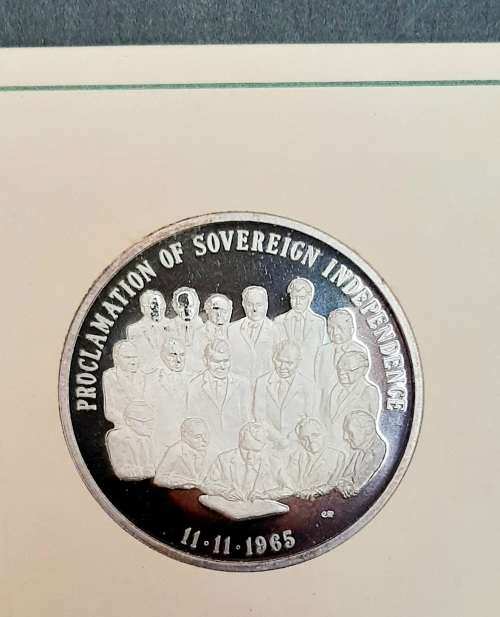 Rare 1970s Rhodesian History Series .999 fine silver Ian Smith medallion with certificate