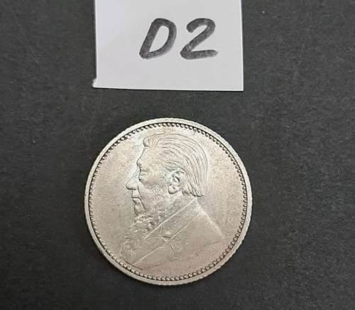 ** 1897 Zuid-Afrikaansche Republiek 6d .925 Silver Coin #D2(VF+).**