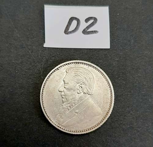 ** 1897 Zuid-Afrikaansche Republiek 6d .925 Silver Coin #D2(VF+).**