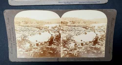 ** Boer War: 1901 Photographic Stereoscope Slides of Hart`s Hill Battlefield (x2).**