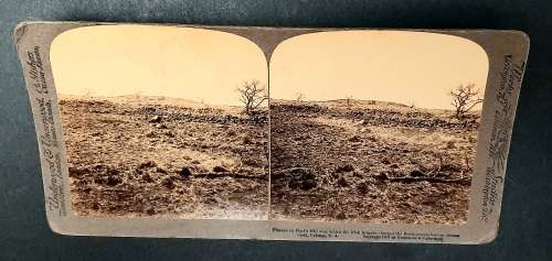** Boer War: 1901 Photographic Stereoscope Slides of Hart`s Hill Battlefield (x2).**