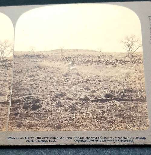 ** Boer War: 1901 Photographic Stereoscope Slides of Hart`s Hill Battlefield (x2).**