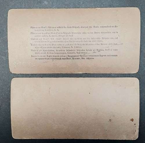 ** Boer War: 1901 Photographic Stereoscope Slides of Hart`s Hill Battlefield (x2).**