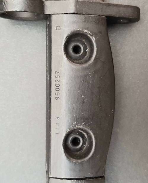 **Rhodesia/ Nyasaland: L1A3 FN FAL Knife Bayonet w/ Scabbard (1958/9).**