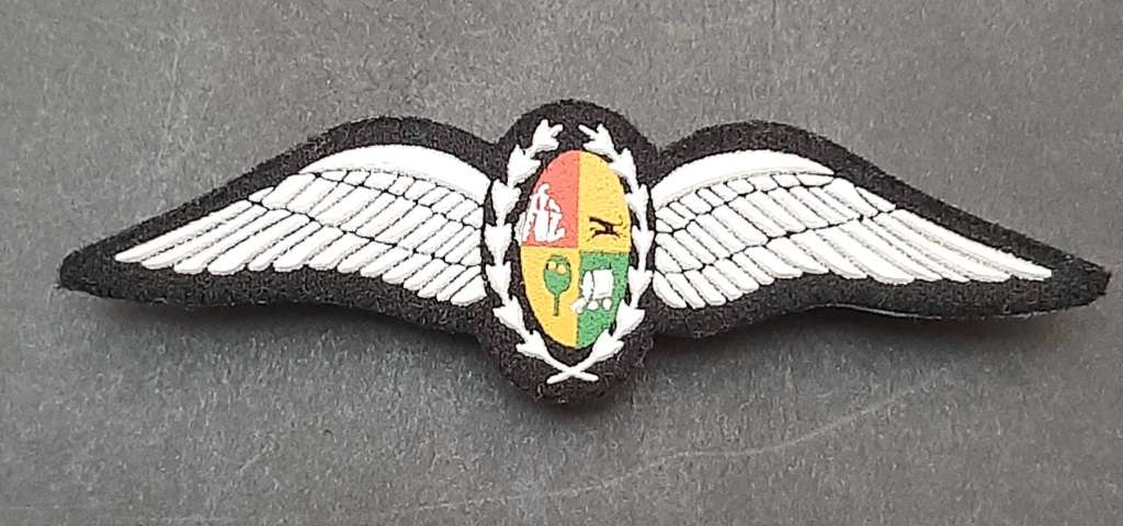 **Border War : 1980s SAAF Tupperware Pilot`s Wings Embossed w/ Pins(UNUSED).**