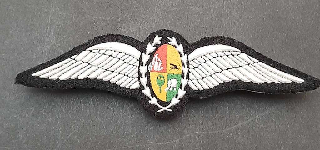 **Border War : 1980s SAAF Tupperware Pilot`s Wings Embossed w/ Pins(UNUSED).**