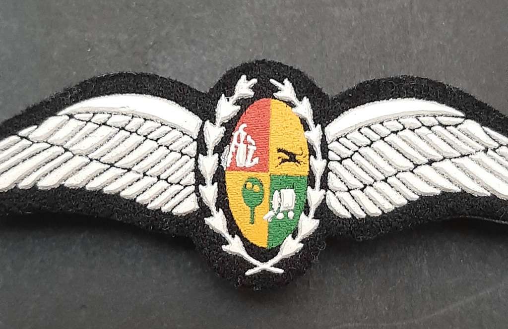 **Border War : 1980s SAAF Tupperware Pilot`s Wings Embossed w/ Pins(UNUSED).**