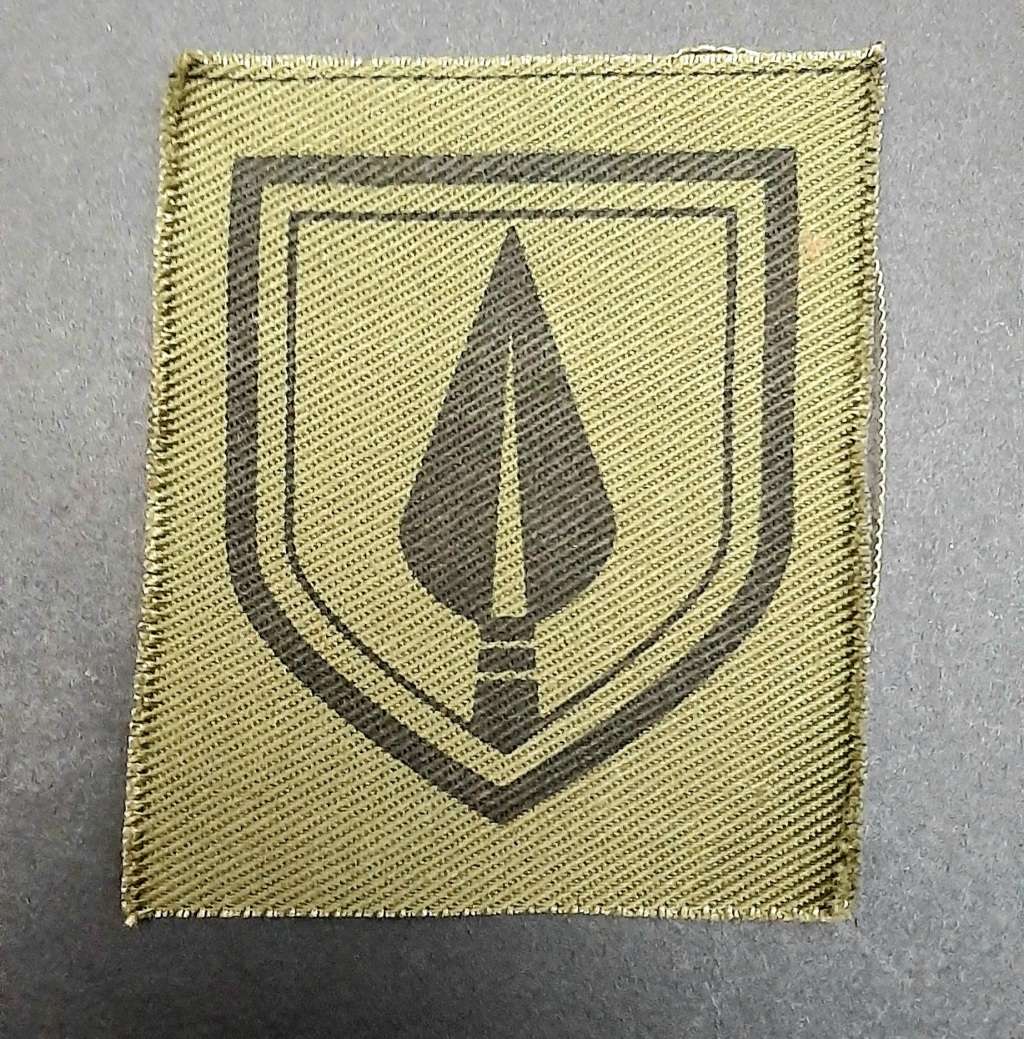 **Rhodesian Bush War: 1970s Pfumo Re Vhanu Green Auxiliary Cap Badge (UNISSUED**