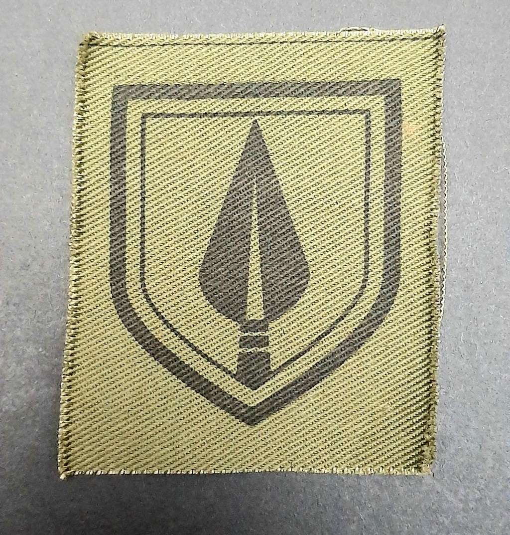 **Rhodesian Bush War: 1970s Pfumo Re Vhanu Green Auxiliary Cap Badge (UNISSUED**