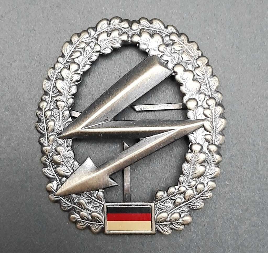 1990s German Bundeswehr Signals Beret Badge Pins