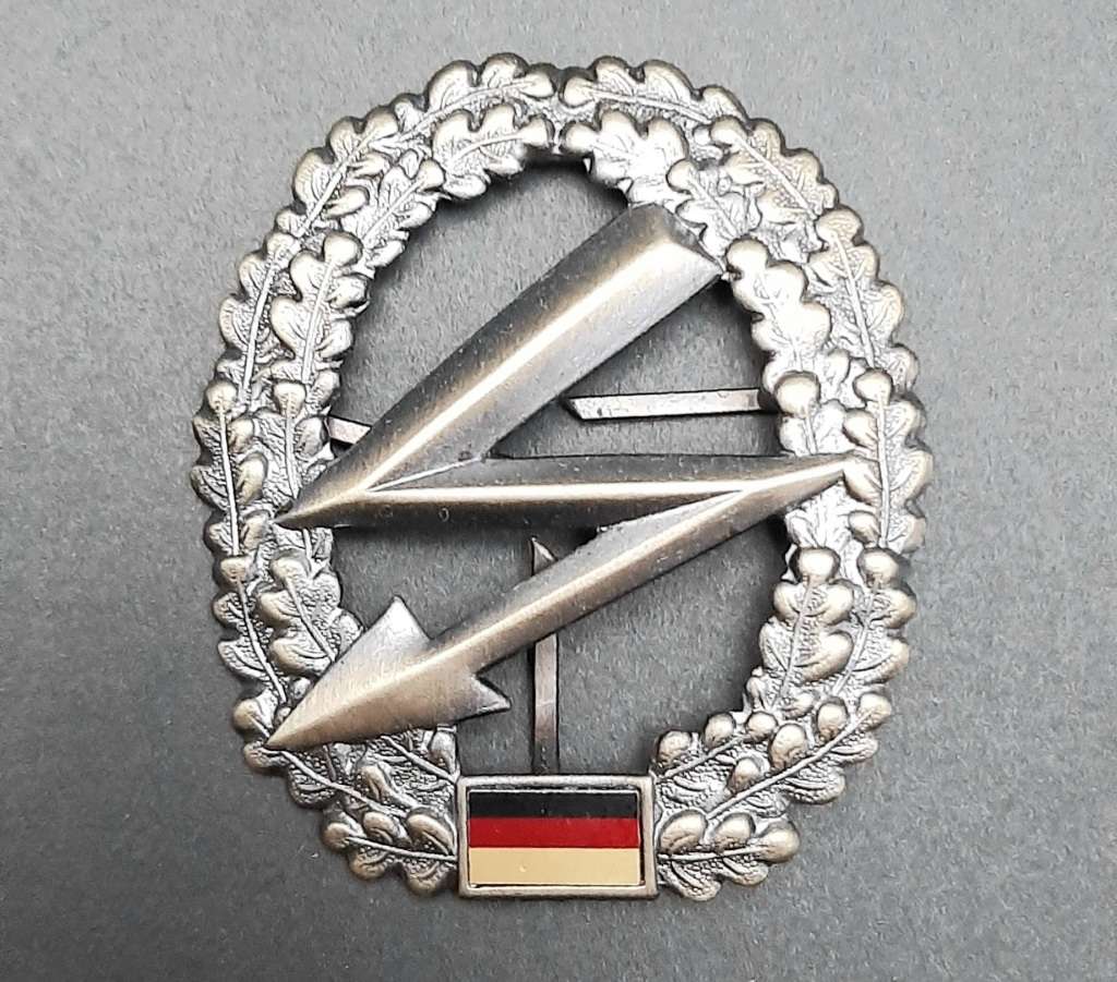 1990s German Bundeswehr Signals Beret Badge Pins