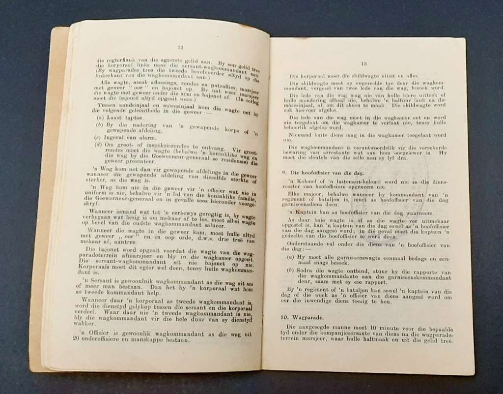 **WW2 : UDF 1940 Infantry Guidelines Booklet (Afrikaans Edition).**