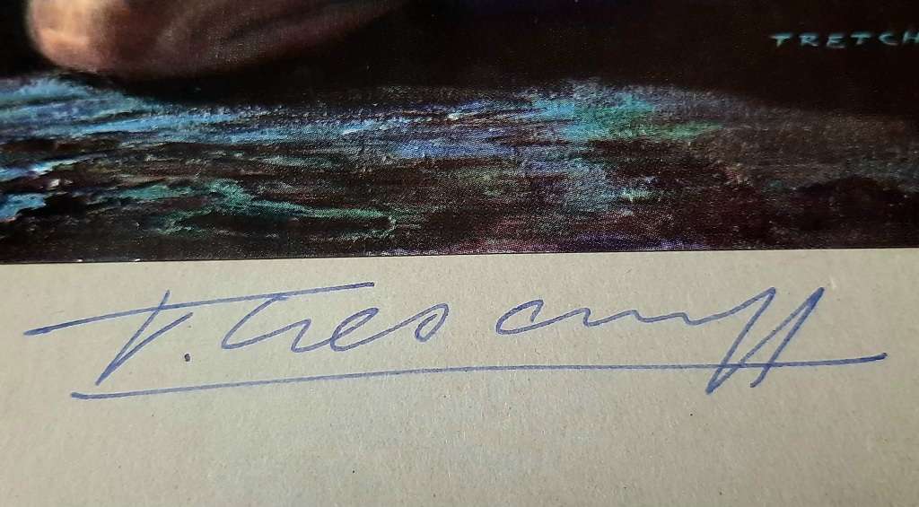 **RARE: Hand-Signed Vladimir Tretchikoff `The Dying Swan` Lithographic Print (36cm x27cm).**