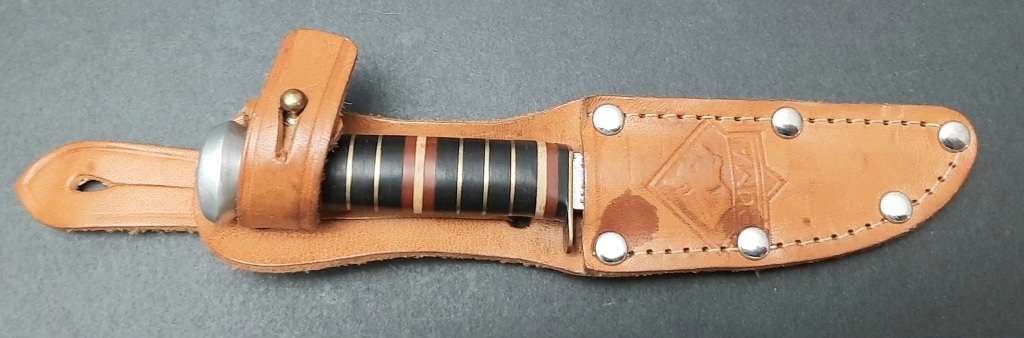 **1970s Puma Mini -Hunter`s Pocket Fob Knife w/ Scabbard (14cm).**