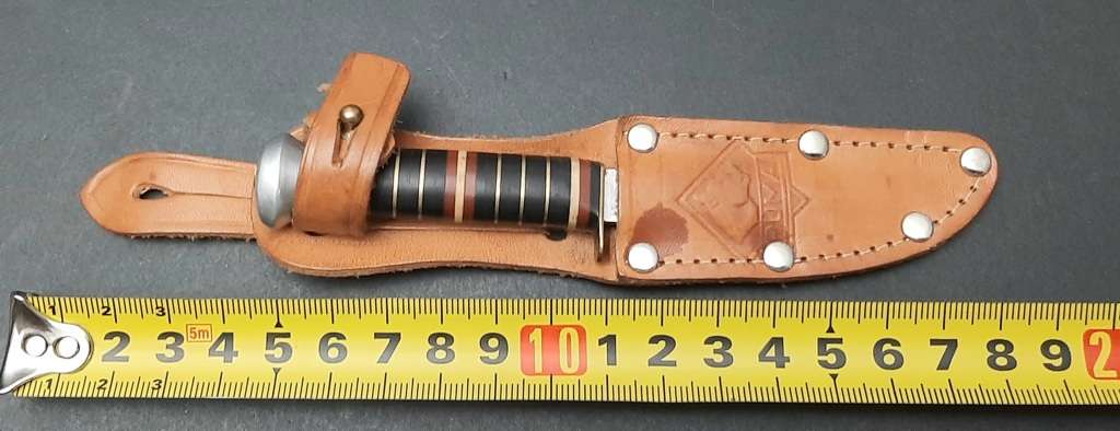 **1970s Puma Mini -Hunter`s Pocket Fob Knife w/ Scabbard (14cm).**