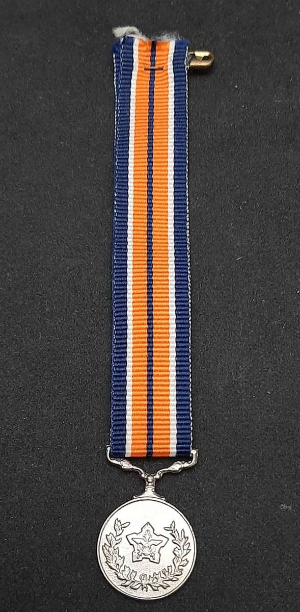 **Border War : 1980s SADF Miniature General Service Medal w/ Ribbon**