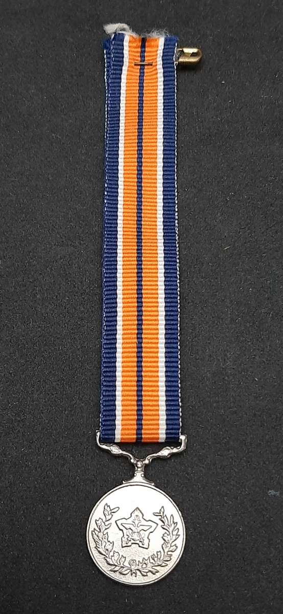 **Border War : 1980s SADF Miniature General Service Medal w/ Ribbon**