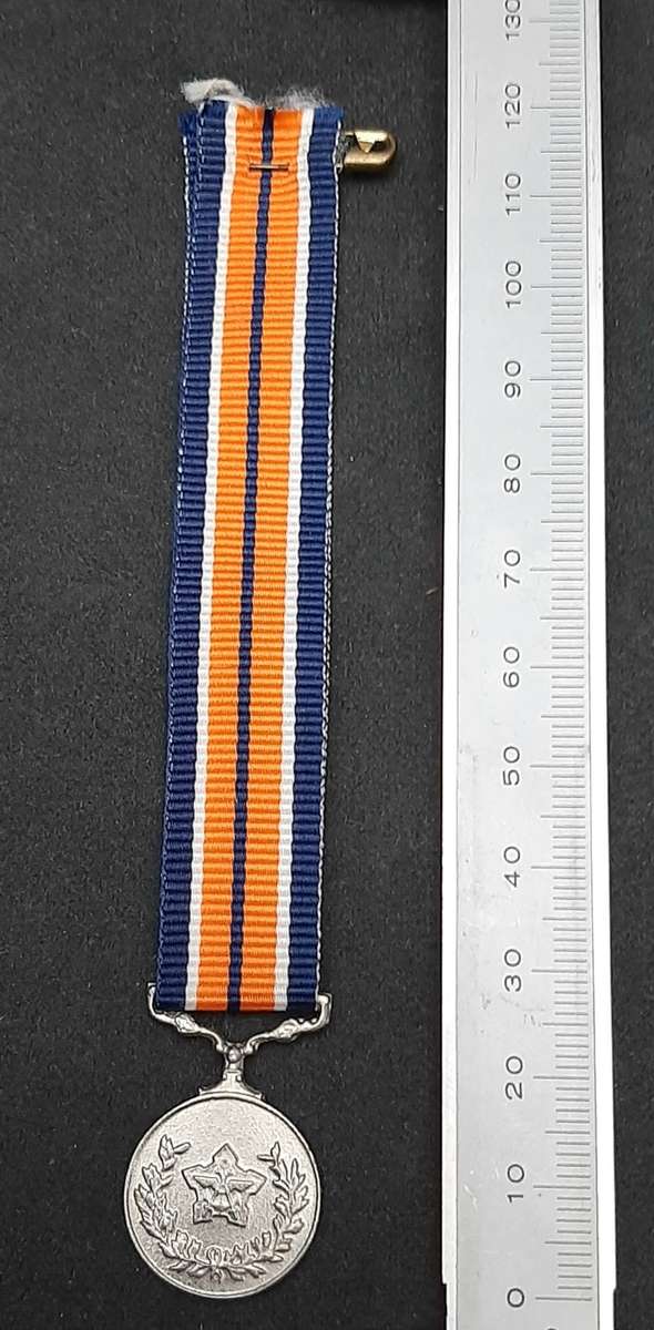 **Border War : 1980s SADF Miniature General Service Medal w/ Ribbon**