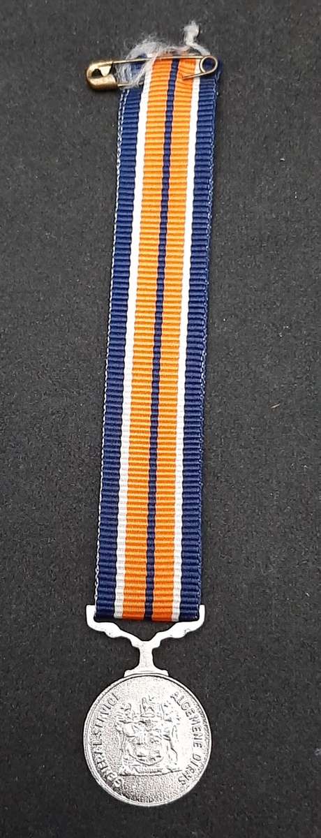 **Border War : 1980s SADF Miniature General Service Medal w/ Ribbon**