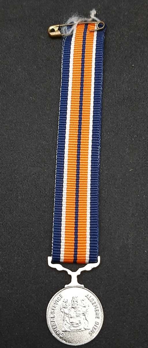 **Border War : 1980s SADF Miniature General Service Medal w/ Ribbon**