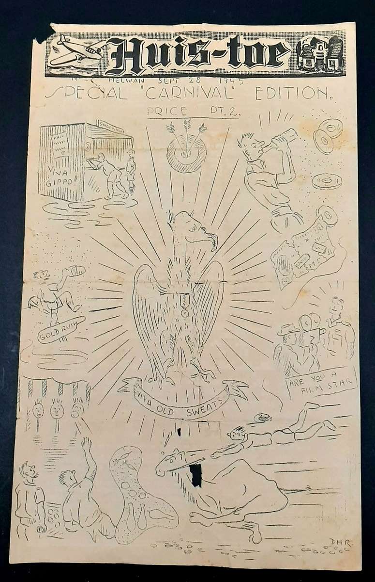 **RARE: WW2 South African `Huis Toe` Demob. Newsletter D/Sided (Sept. 1945).**