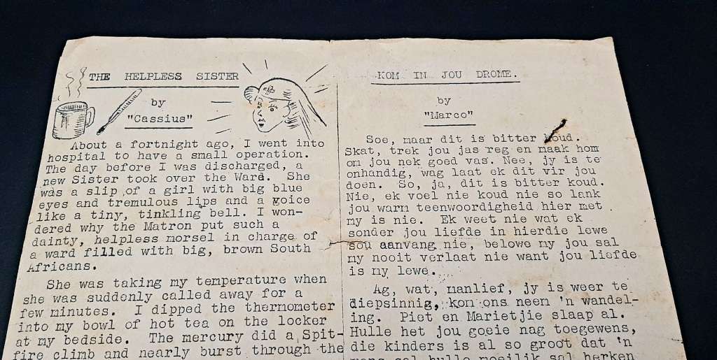 **RARE WW2 : South African Forces `Huis Toe` Demob. Newsletter D/ Sided #2 (1945).**