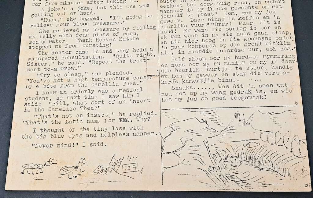 **RARE WW2 : South African Forces `Huis Toe` Demob. Newsletter D/ Sided #2 (1945).**