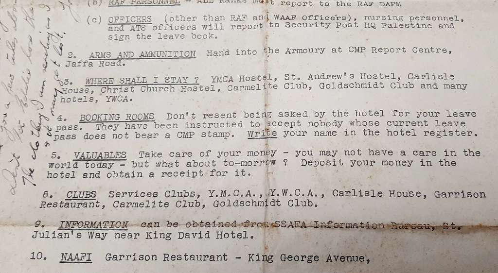 **RARE WW2: British Military Authority `Palestine` Jerusalem City Map (Inscribed April 1944).**