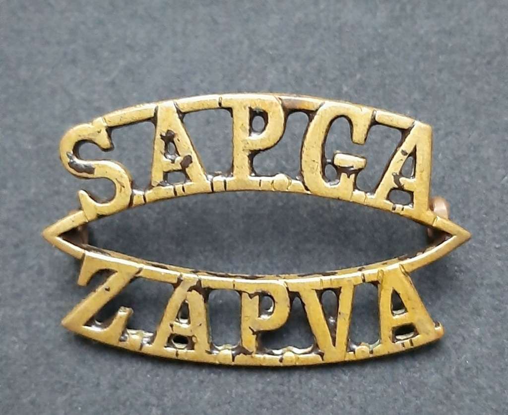 **RARE: Pre-1921 South African Permanent Garrison Artillery Shoulder Title w/ Lugs x1**