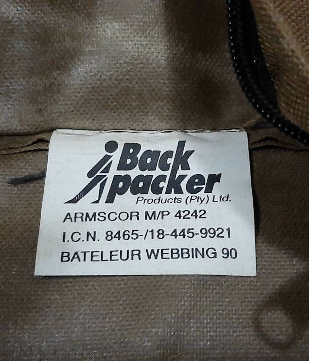 **Border War : 1980s SADF Parachute Nutria Bataleur 90 Webbing Assembly**