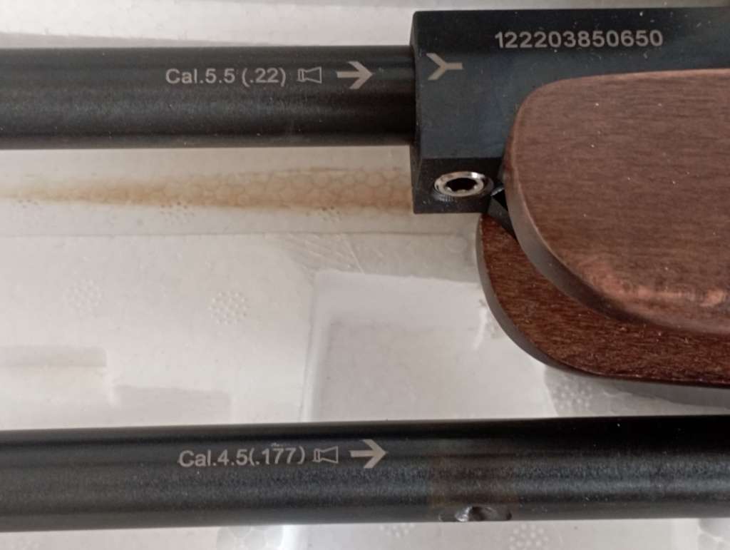 Pellet gun with 2 calibre barrels - .177 and .22