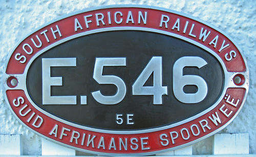 SAR Locomotive number plate - E.546