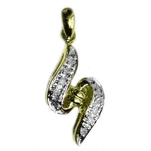 100% REAL, SOLID 10KT YELLOW GOLD NATURAL DIAMONDS PENDANT