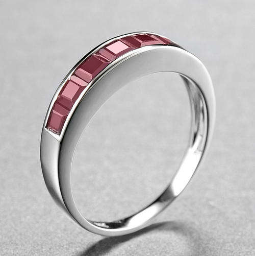 Guaranteed 100% REAL NATURAL, SOLID 14KT WHITE GOLD 1.25CT NATURAL RUBY RING
