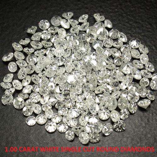 Guaranteed 100% Natural 1.00 Carat Single cut diamonds around 250pieces 1.00mm Round diamonds