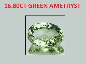 16.80CT GREEN AMETHYST [D.H.K. CERTIFIED] OVAL 20X15MM AAA QUALITY