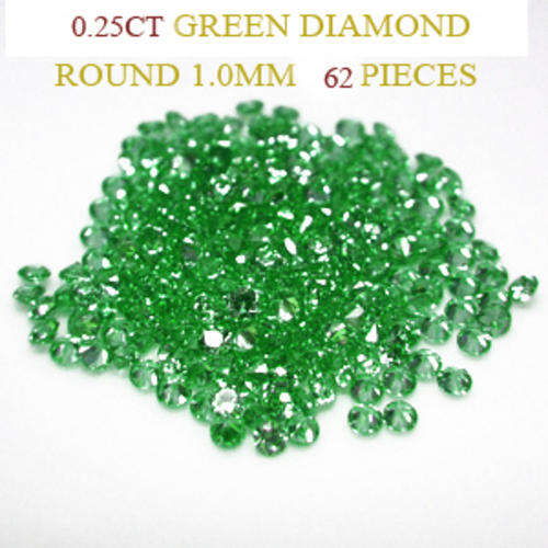 0.25 Carat GREEN diamonds around 62pieces 1.00mm Single cut Round diamonds Guaranteed 100% Natural