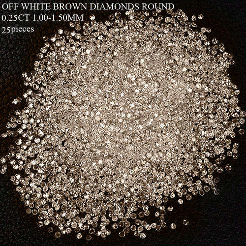 Guaranteed 100% Natural 0.25 CARAT SI3 SINGLE CUT LIGHT BROWN DIAMONDS ROUND 1.00-1.50MM 25pieces