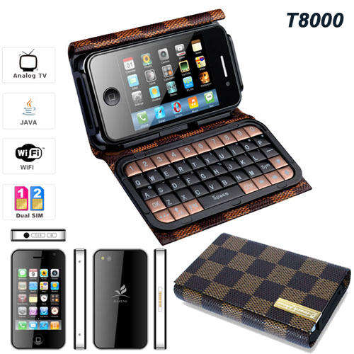WIFI, TV, DUAL SIM, WITH KEYBOARD SMART Mobile Phone [T8000]