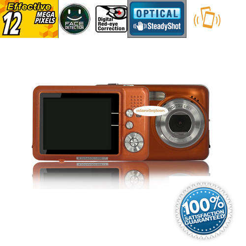 2.7 inch LCD 12MP 8x Digital Zoom Digital Camera - Available in many colors