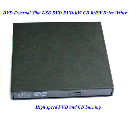 External Slim USB DVD DVD-RW CD R/RW Drive Writer, High speed DVD and CD burning, OPS-EDW-01